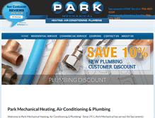 Tablet Screenshot of parkmechanical.com
